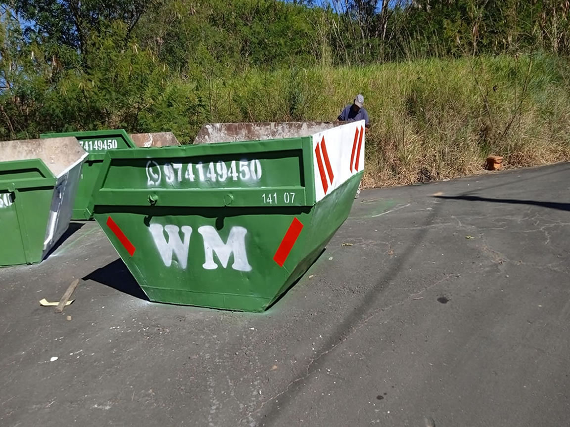 Caçamba WM entregue em endereço de Campinas